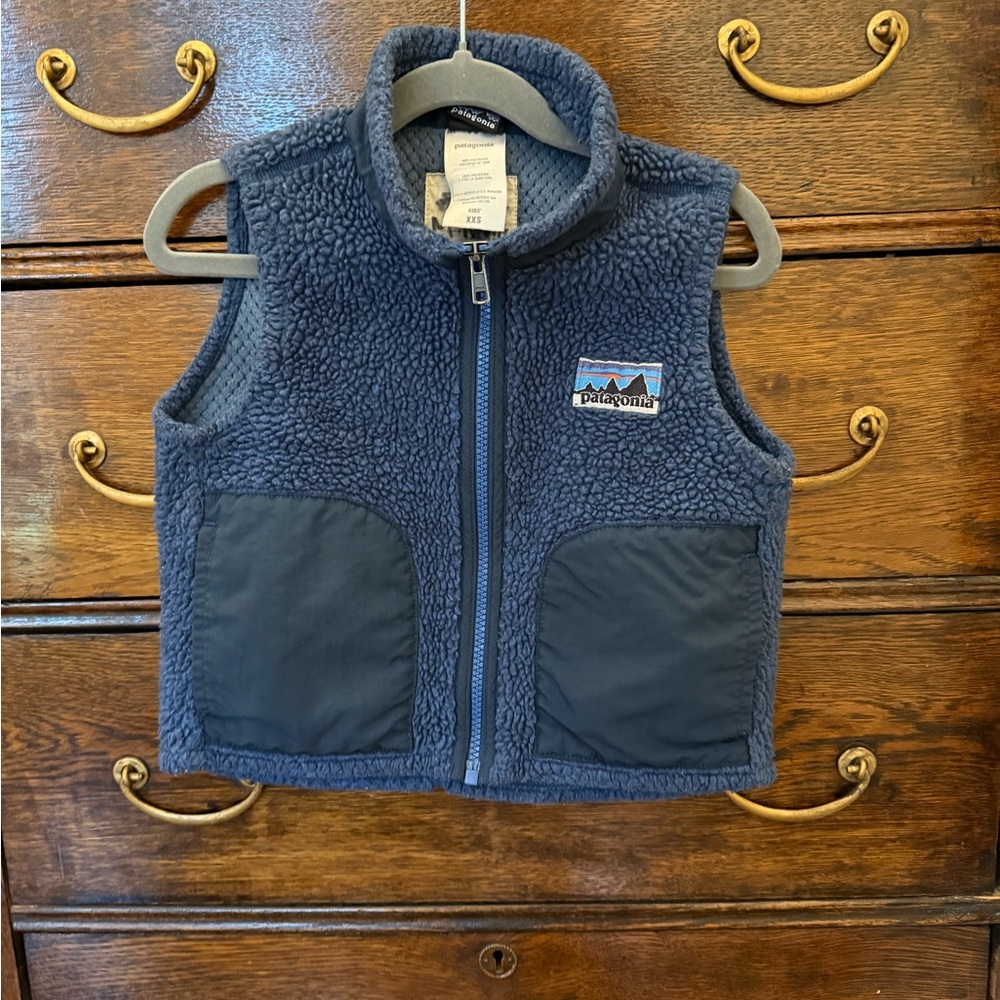 Patagonia Kids Fleece Retro-X Vest - Navy Blue